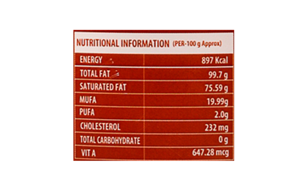 Just Organik 100% Pure Desi Cow Ghee    Jar  500 grams